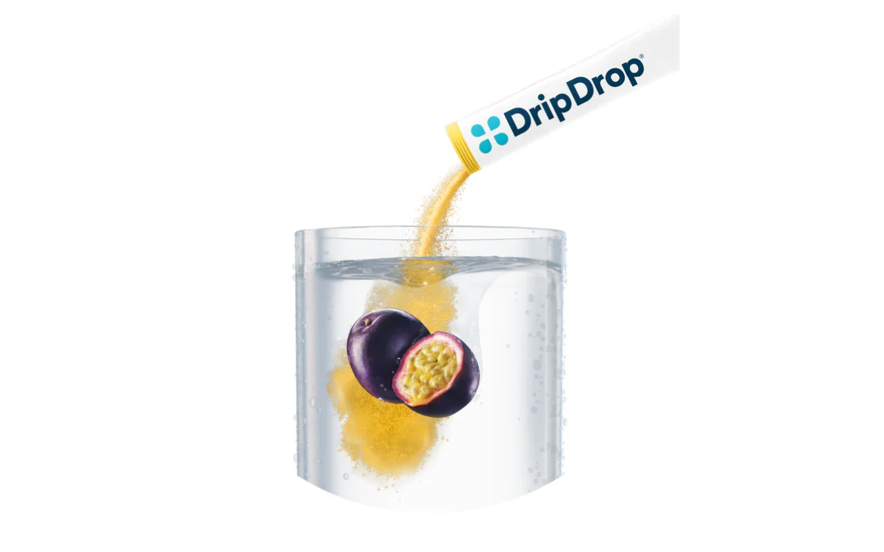 DripDrop Hydration Relief ZERO SUGAR Sachets Passion Fruit - Image 4