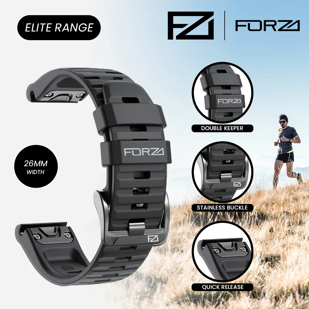 Forza Elite 26mm Quick Release Strap for Garmin Fenix 7X/6X/5X/3 & More - Image 4